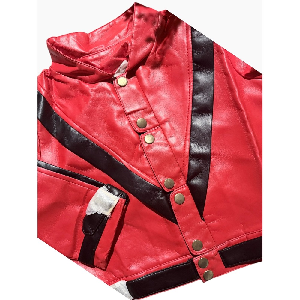 Toddler Michael Jackson Thriller Costume  Red Black Faux Leather Size 2-4T
